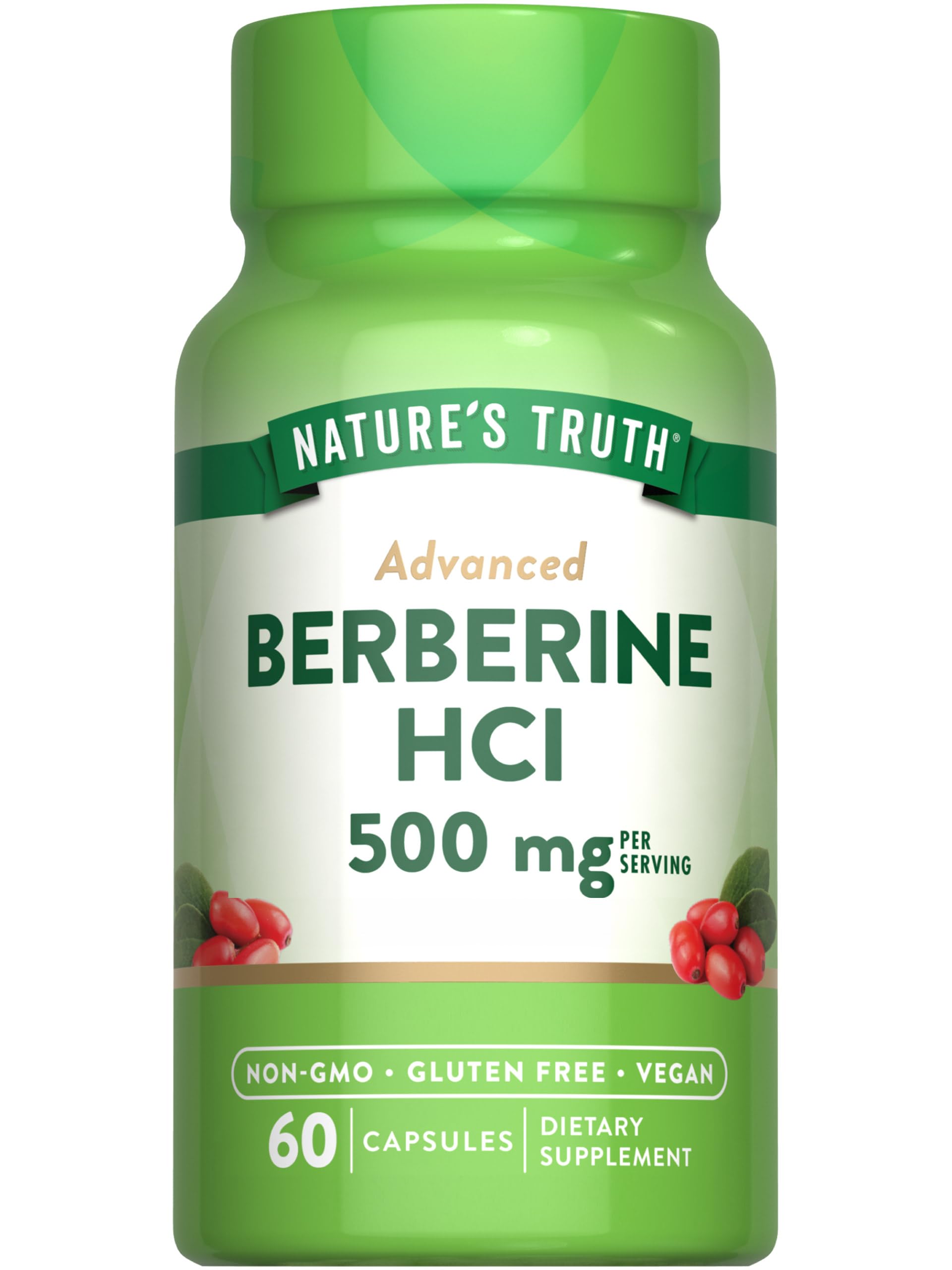 Nature's Truth Berberine HCl 500mg - 60 Capsules
