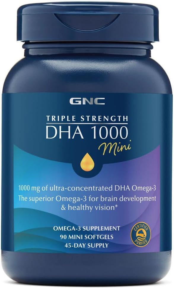 GNC Triple Strength DHA 1000, 90 Mini Softgels