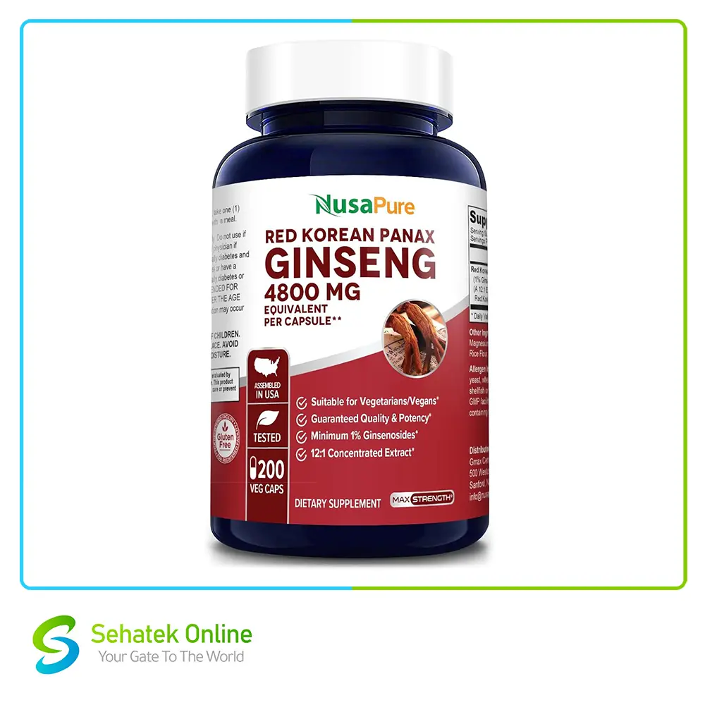 Red Korean Panax Ginseng 4800mg 200Caps