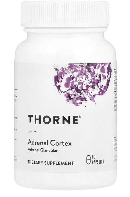Thorne Research Adrenal Cortex, 60 Capsules, 50 mg each