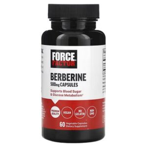 Force Factor Berberine 500 mg, 60 Vegetarian Capsules Supports