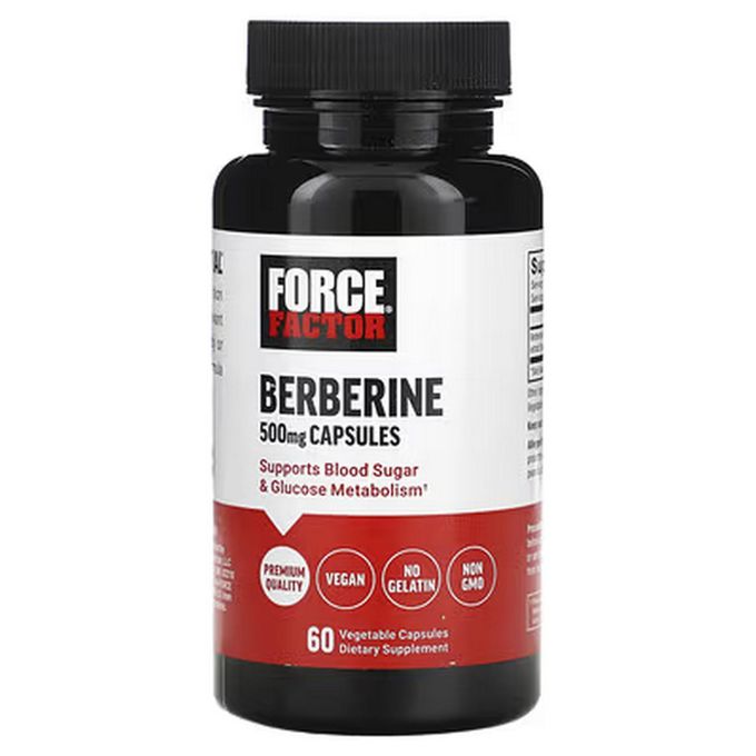 Force Factor Berberine 500 mg, 60 Vegetarian Capsules Supports