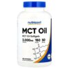 Nutricost زيت MCT زيت ثلاثي الجليسريد متوسط السلسلة، 150 كبسولة هلامية، 1000 ملجم لكل كبسولة