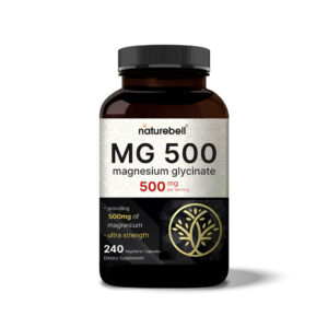 Nature Bell Pure Magnesium Glycinate 550 mg 240 Veg Capsules