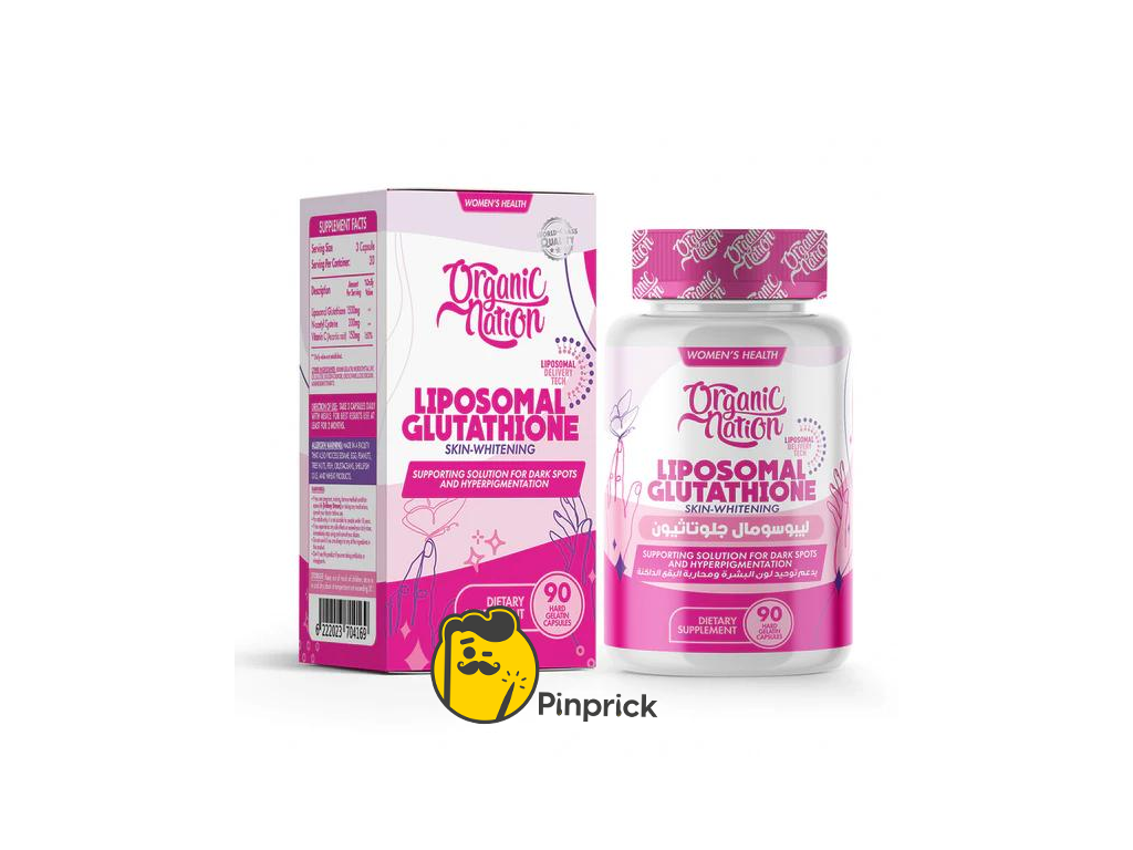 ليبوزومال جلوتاثيون Liposomal Glutathione – لتفتيح البشرة وتجديد النضارة | كبسول 90 – Organic Natione®