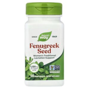 Nature'S Way Health بذور الحلبة، 100 كبسولة نباتية نقية (565 ملجم لكل كبسولة)