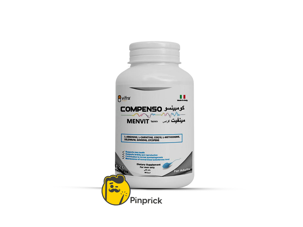 مينفيت – MenVit | مكمل غذائي متكامل للصحة الجنسية للرجال – 120 قرص – ®COMPENSO