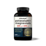 Nature Bell Potassium Magnesium Supplement Potassium 200mg + Magnesium 200mg 240 Capsules