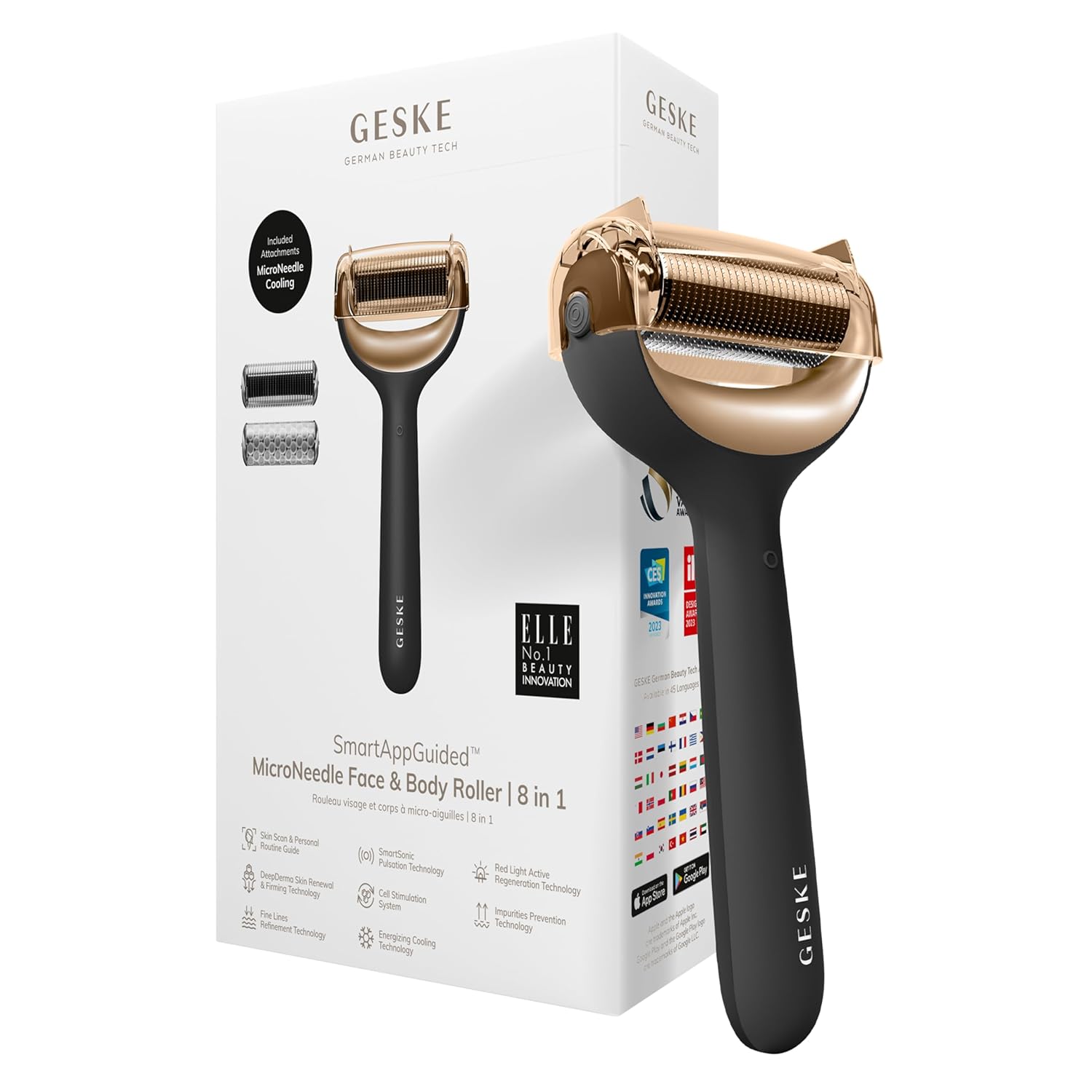 GESKE MicroNeedle Roller | 9 in 1 Skincare Device