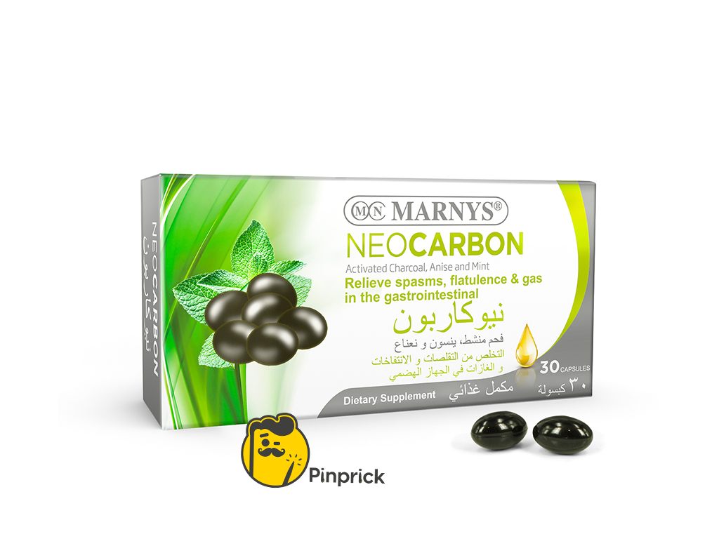 NEOCARBON | نيوكاربون مارنيز – الحل الأمثل للانتفاخ والتقلصات المعوية والغازات