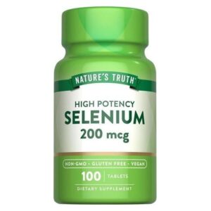 Premium Vital Selenium 200mcg – 100 Tablets Essential Trace Mineral Bundle with Practical Pill Box – High Purity Cellular Antioxidant Formulation Engineered for Routine Balance