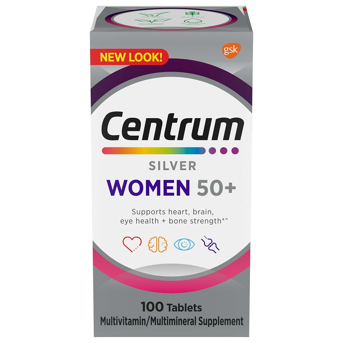 Centrum Silver Women 50+, 100 Tablets سنتروم فضى ، فيتامينات و معادن متعددة للنساء فوق ال50 عام ، 100 حباية
