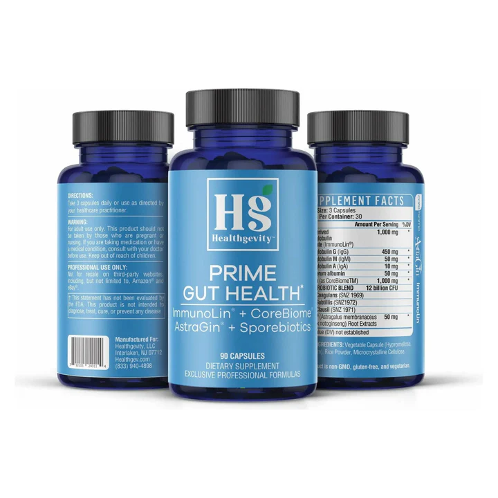Healthgevity Prime Gut Health Review | 4-in-1 Leaky Gut Repair | 90 Capsules