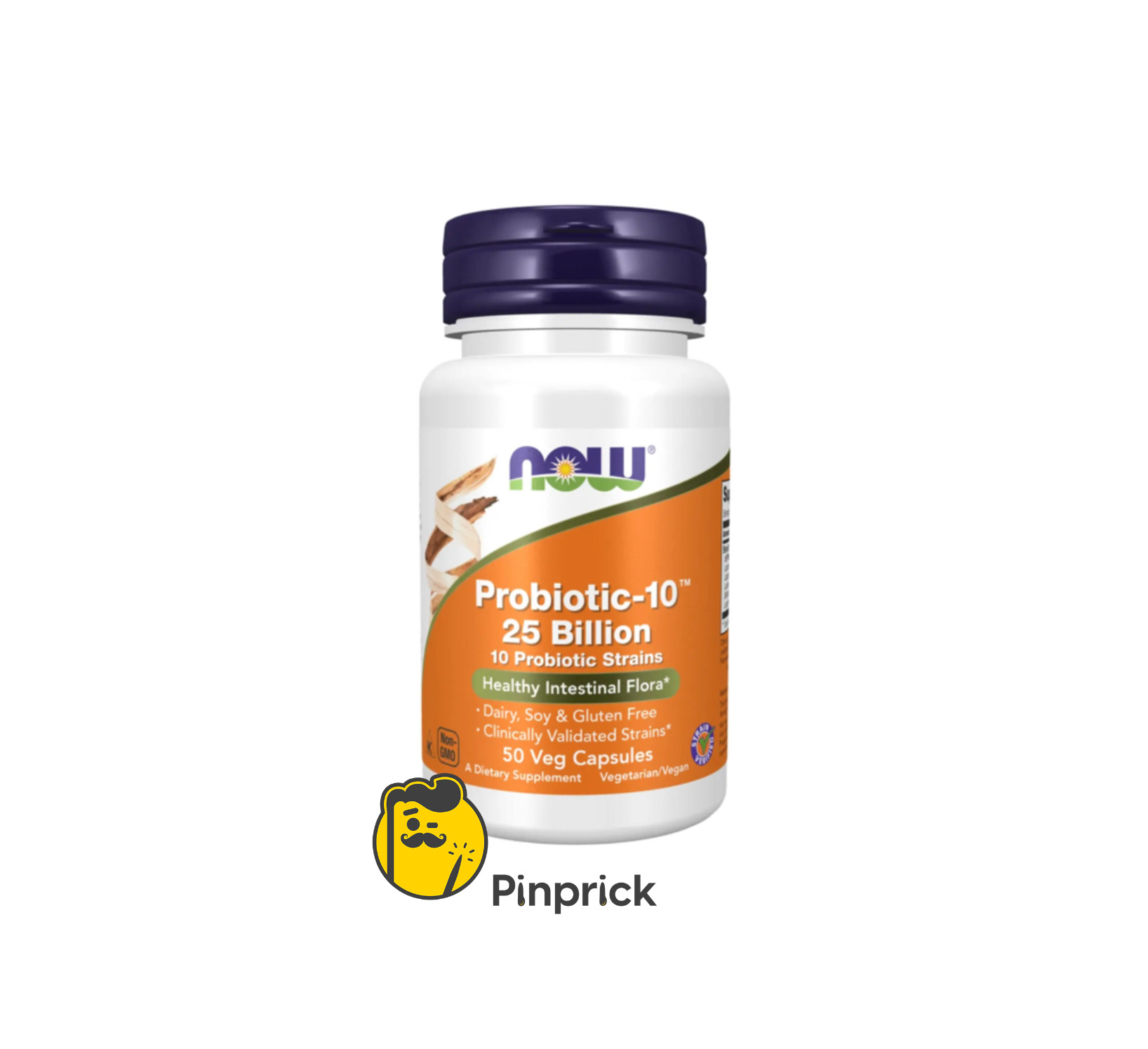 بروبيوتيك لدعم الجهاز الهضمي والمناعة | Probiotic-10™ 25 Billion | 10 Probiotic Strains - 50 Veg Capsules - ®Now Foods