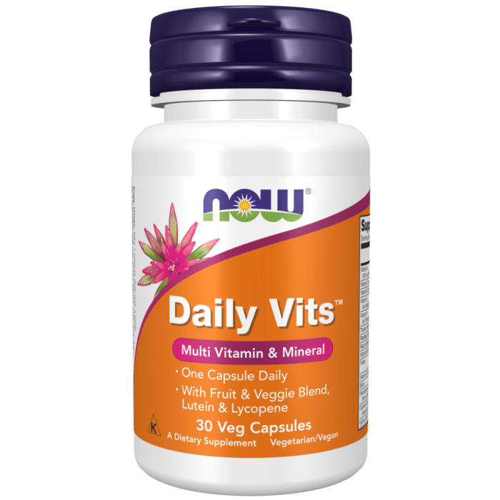 NOW Foods Daily Vits Multi-Vitamin & Mineral (30 Veg Capsules) | ناو فودز دايلي فيتس