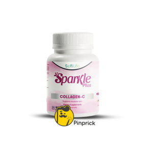 Sparkle Plus Collagen-C | كولاجين 500 مجم وفيتامين سي لدعم نضارة البشرة، تقليل التجاعيد، وصحة المفاصل – 90 كبسولة – ®sofilife