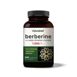 Nature Bell Berberine Supplement with Turmeric 1,500mg, 240 Veggie Capsules