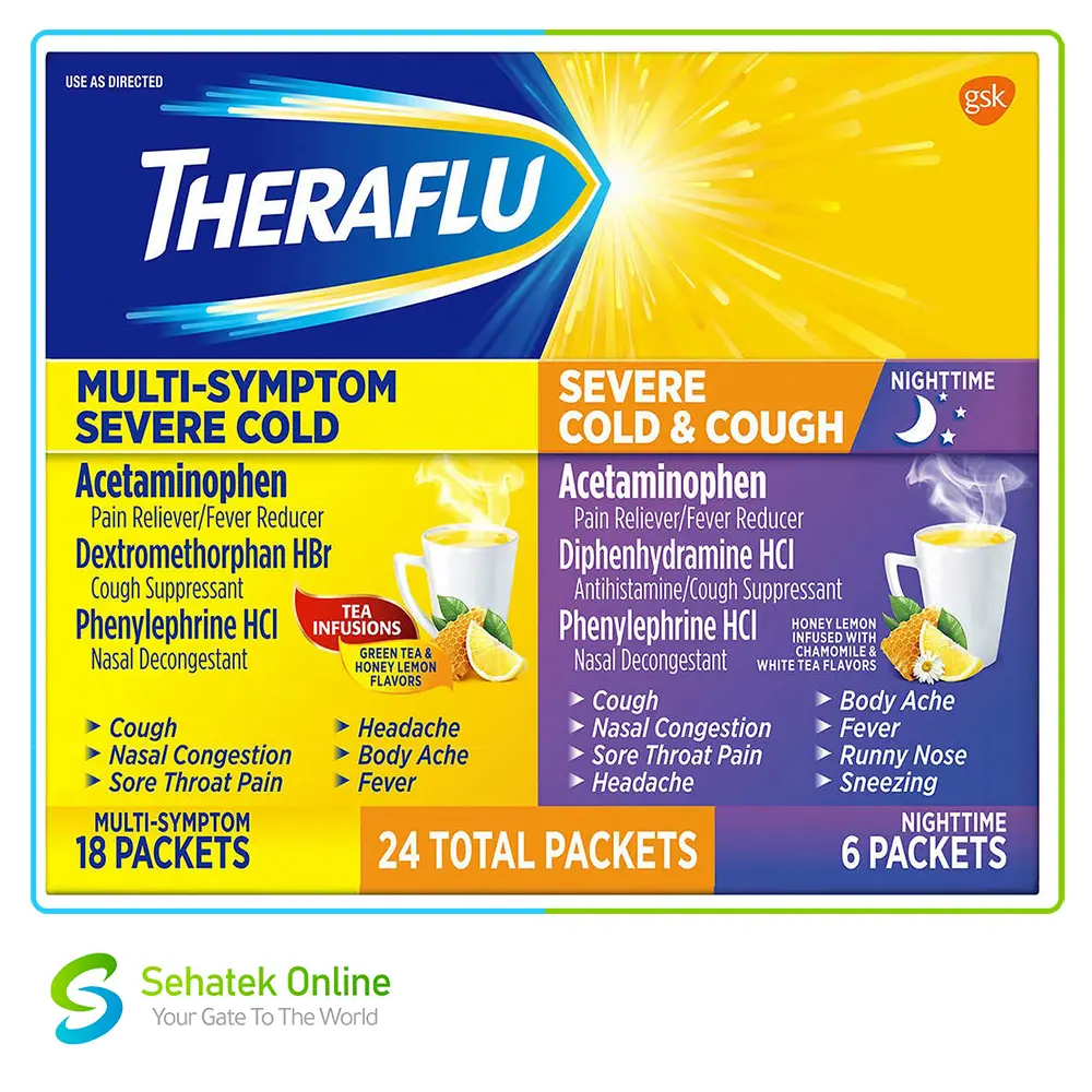 Theraflu Severe Cold Cough 24 Powder Packets