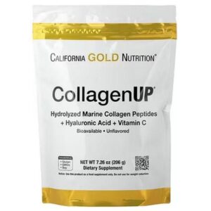 CALIFORNIA GOLD NUTRITION كولاجين بحري كولاجين باودر مع حمض الهيالورونيك وفيتامين سي 206 جرام