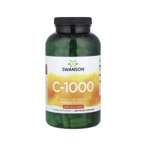 Swanson Vitamins C 1000 Vitamin C with Rosehip, 250 Vegetarian Capsules