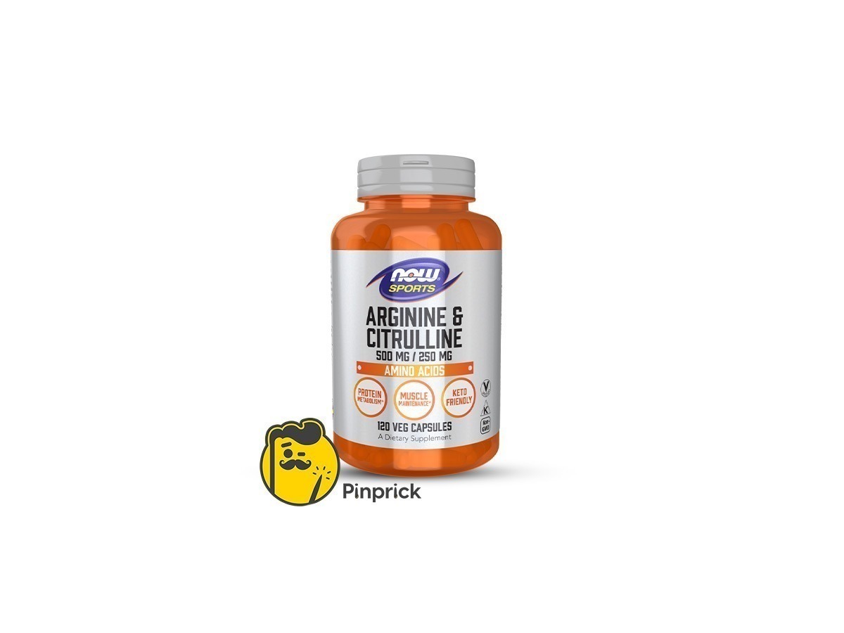 250-Arginine-500 & Citrulline | أرجينين و سيترولين - 500mg/250mg - كبسولة نباتية 120 - ®Now Sports