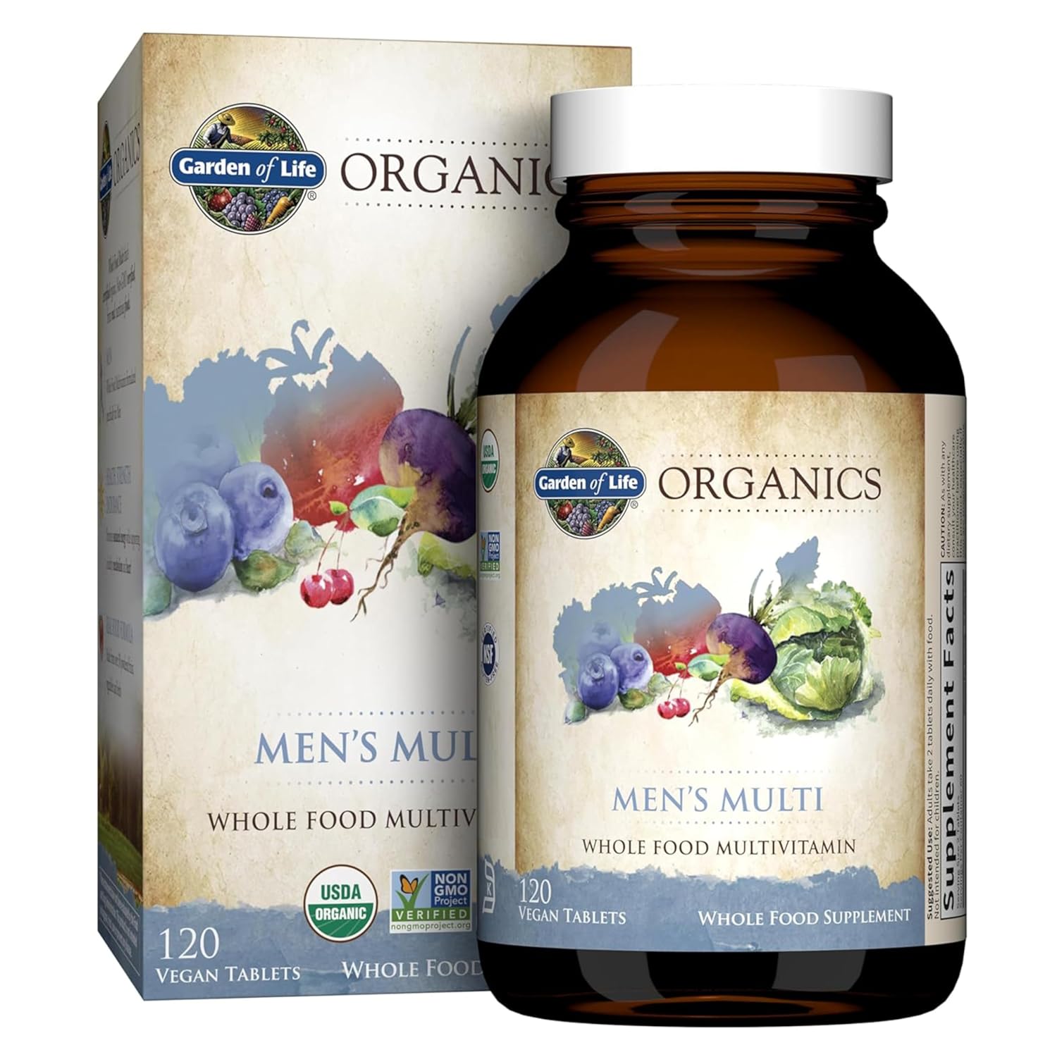 Garden of Life Organic Multivitamin for Men | 120 Vegan Tabs