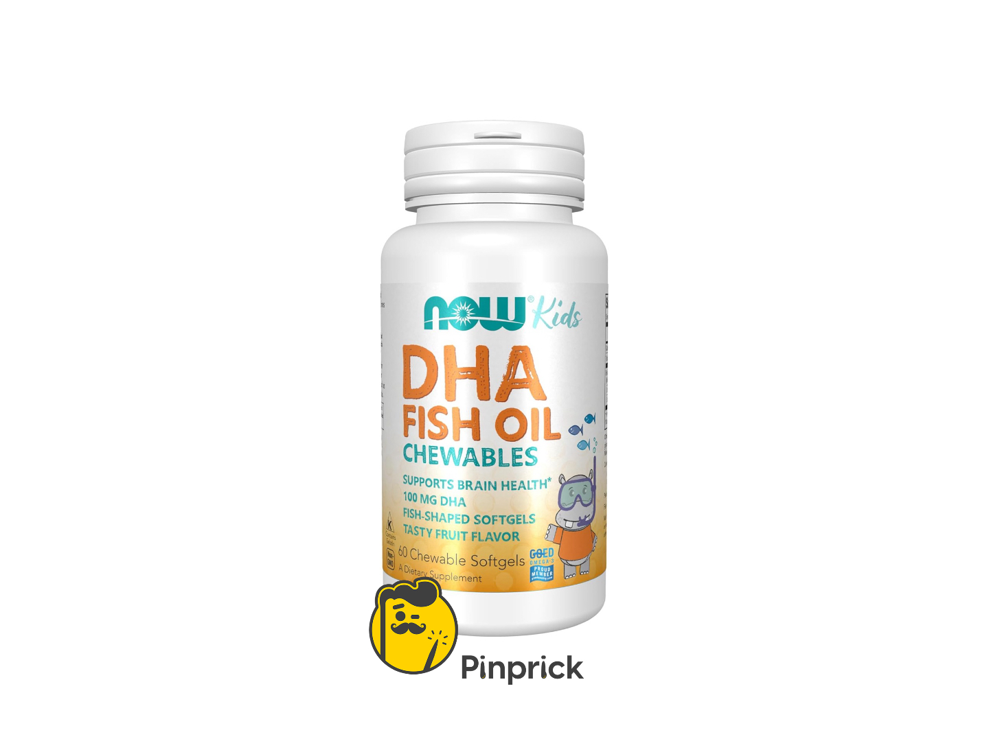 NOW Kids DHA Fish Oil Chewables – زيت السمك للأطفال بنكهة الفواكه - 60 كبسولة طرية قابلة للمضغ ®Now Foods