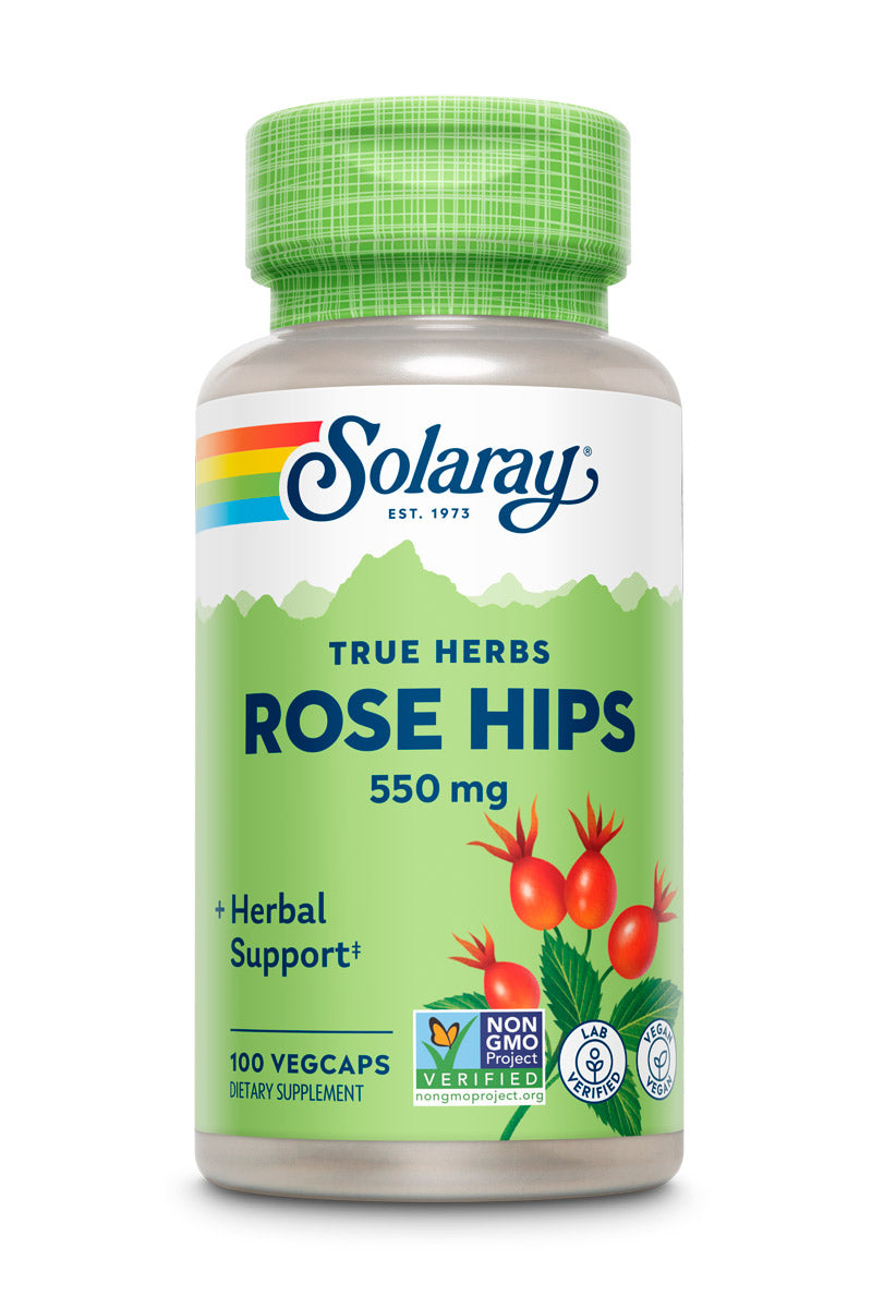 Solaray Rose Hips Fruit 550mg - 100 Veg Caps