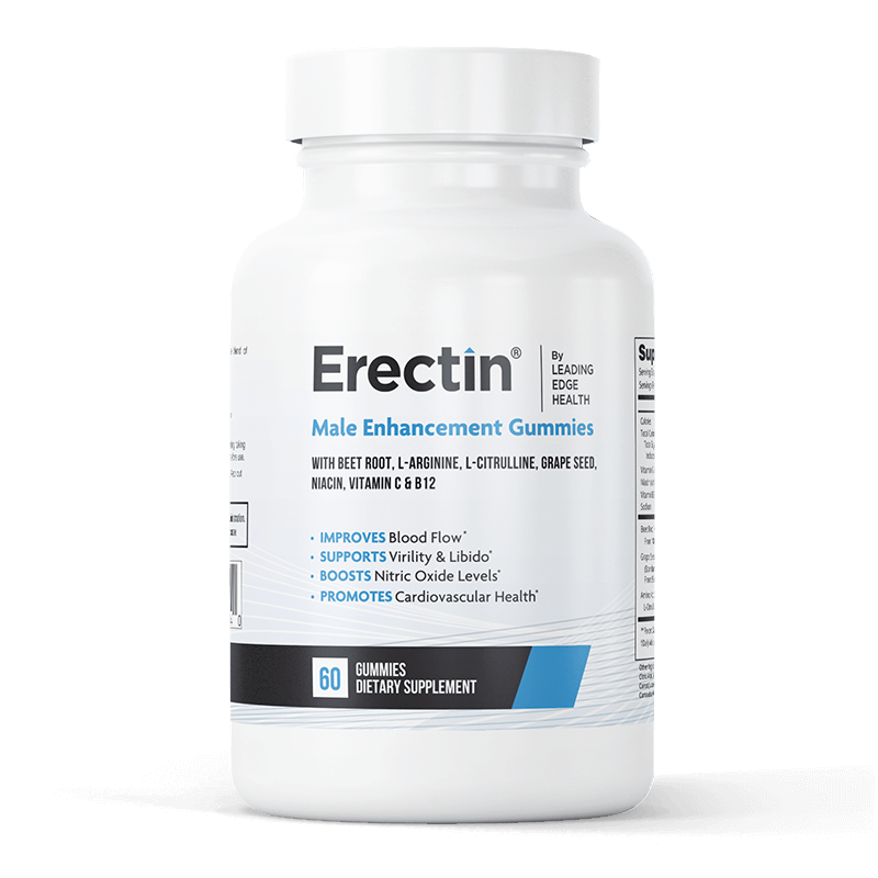 Erectin Gummies: Natural Male Enhancement with Premium Results | 60 gummies