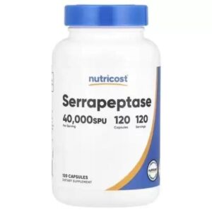 Nutricost سيرابيبتاز 20 مجم (40,000 وحدة SPU) 120 كبسولة