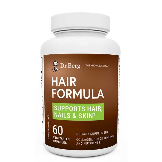 Dr Berg’s Hair Formula 60 Capsules دكتور بيرج تركيبة الشعر لصحة الشعر ، 60 كبسولة