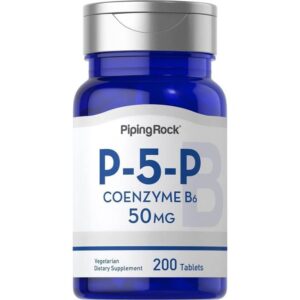 Premium Vital P-5-P 50mg (Active Vitamin B-6) - 200 Tablets - with Practical Pill Box - Active Nerve & Mood Rhythm Matrix - Bio-Available Shield - Non-GMO - High Bio-Integrity Formula