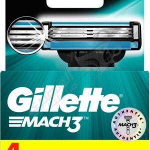 جيليت عبوات ماكينة الحلاقة الرجالية Shaving Mach3 من جيليت 4 شفرات