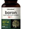 Naturebell Boron 10mg 300 Softgels with MCT Oil High Absorption