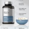 Premium Vital Niacin 500mg (Vitamin B-3) - 70 Capsules - with Practical Pill Box - Cardiovascular & Energy Rhythm Matrix - Circulation Flow Shield - Non-GMO - High Bio-Integrity Formula