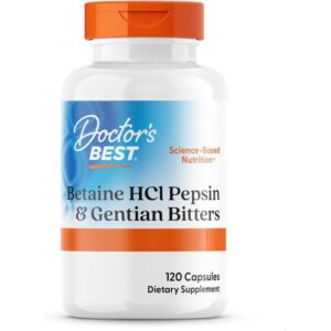 Premium Betaine HCL with Pepsin & Bitter Gentian 650mg – 120 Capsules Bundle with Practical Pill Box – Advanced Enzymatic Harmony & Daily Digestive Support, 120-Day Essential Wellness Kit
