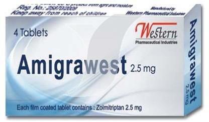 اميجرواست أقراص للصداع النصفي 2.5 mg 4 قرص