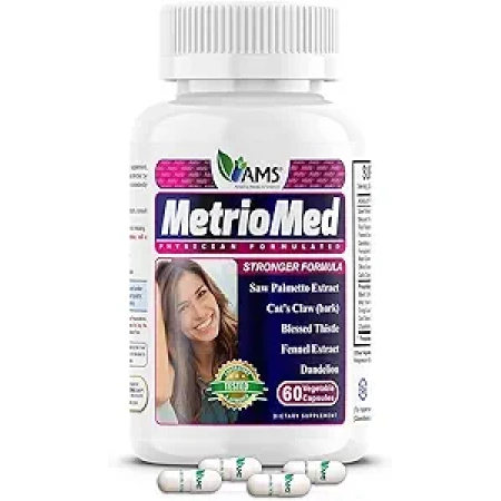 America Medic & Science MetrioMed 60 Capsules | Fertility Supplement for Women | Organic Pills with Black Cohosh, Chasteberry and Red Clover Herbs - الصورة 7