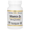 CALIFORNIA GOLD NUTRITION Vitamin D3 125 mcg 5000 IU 90 Fish Gelcaps