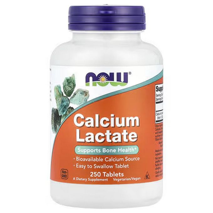 Now Food Calcium Lactate, 250 Tablets
