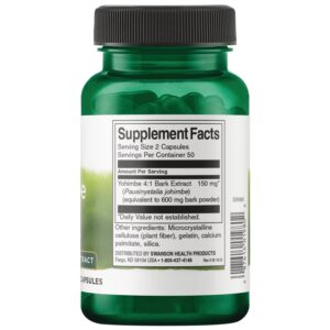 Swanson Yohimbe Bark 75 mg 100 Capsules