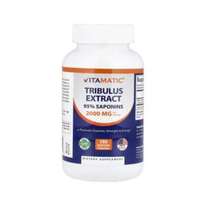 VITAMATIC Tribulus Plant Extract 180 Vegetarian Capsules (666 mg per capsule)