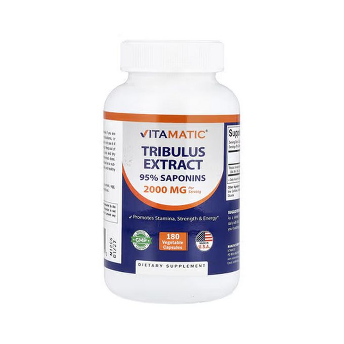 VITAMATIC Tribulus Plant Extract 180 Vegetarian Capsules (666 mg per capsule)