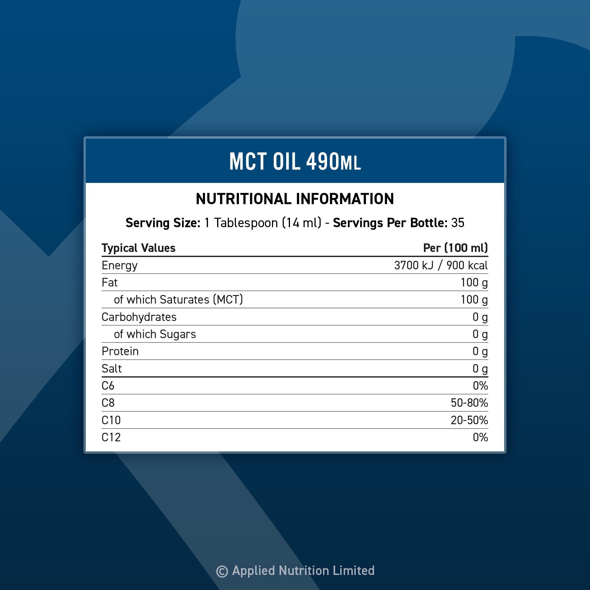 Nutrition MCT Oil Applied 35 servings