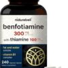 Premium Benfotiamine 300mg with Thiamine 100mg - Advanced B-1 Support for Daily Energy Production, Nervous System Harmony & Vitality, 240 Veggie Capsules Bundle with Practical Pill Box, 8-Month Supply
