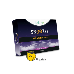 SofiLife SnooZzz Melatonin Plus | ميلاتونين، مغنيسيوم، وفيتامين ب2 للاسترخاء العميق، تقليل التوتر، ونوم صحي – 60 قرص – ®sofilife