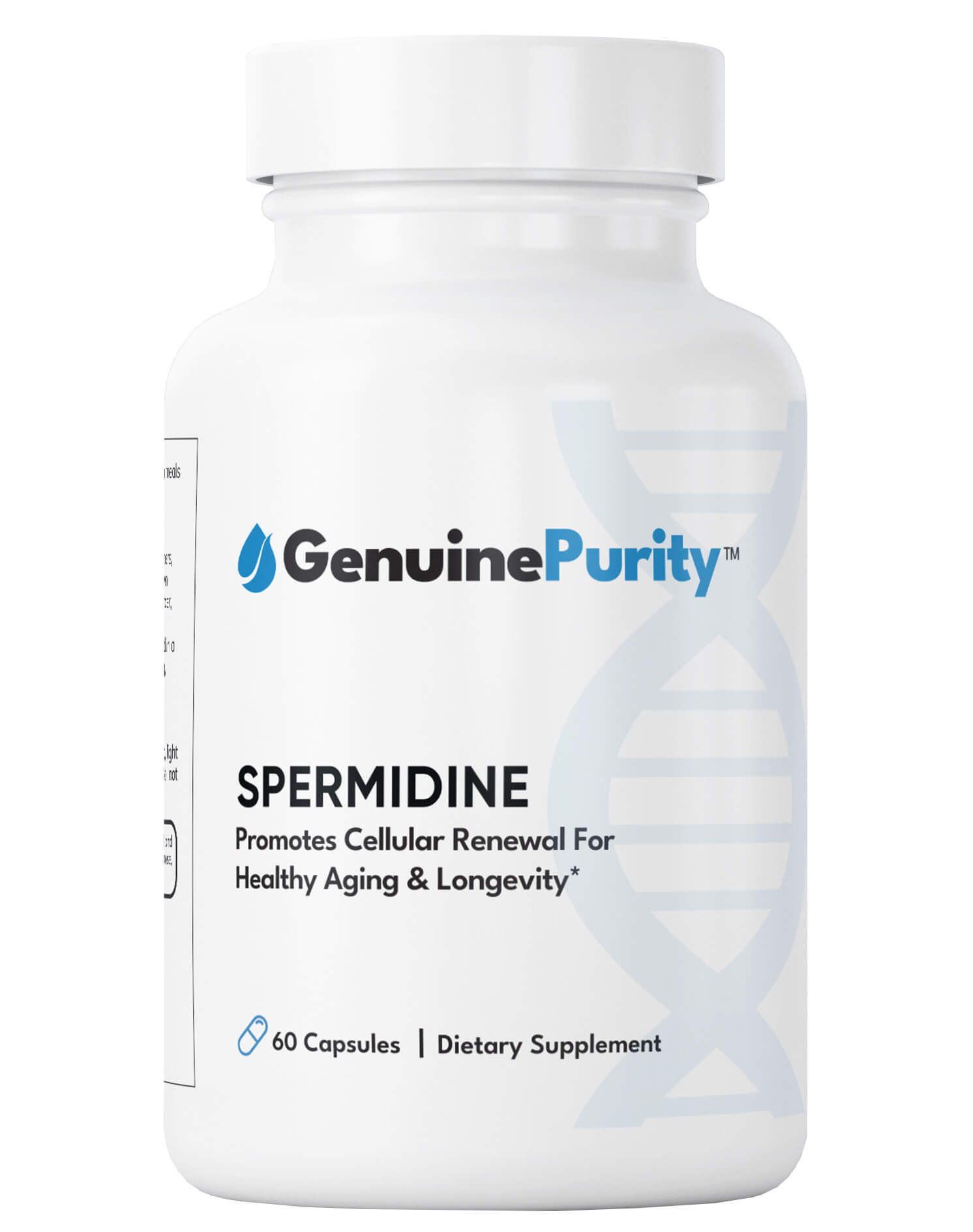 GenuinePurity™ Spermidine 8mg | Autophagy & Longevity | 60 Capsules