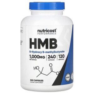 Nutricost HMB b-hydroxy-b-methylbutyrate 240 capsules 500 mg per capsule