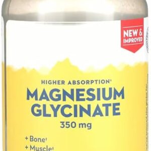 Premium Vital Magnesium Bisglycinate - High Absorption Gentle Mineral Support for Daily Structural Balance & Vitality, 120 Capsules Bundle with Practical Pill Box, Advanced Wellness Kit