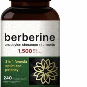 Berberine Supplement 1500mg, 240 Capsules (Third Party Tested, Manufactured in The USA)